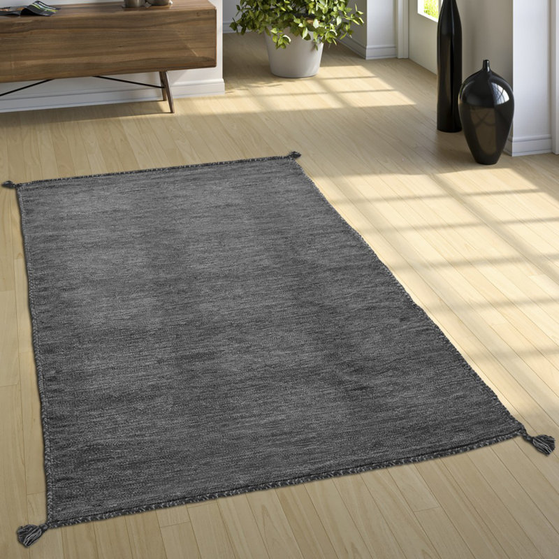 Downham Cotton Hand Woven Area Rug, Rectangle 80 x 150cm