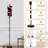 PeeNoke 68.5" Standing Floor Lamp Abstract luxury marble Modern painting Black pink colors 3d Dimmable Metal Pole Lamp with Linen Lampshade LED Bulb Included