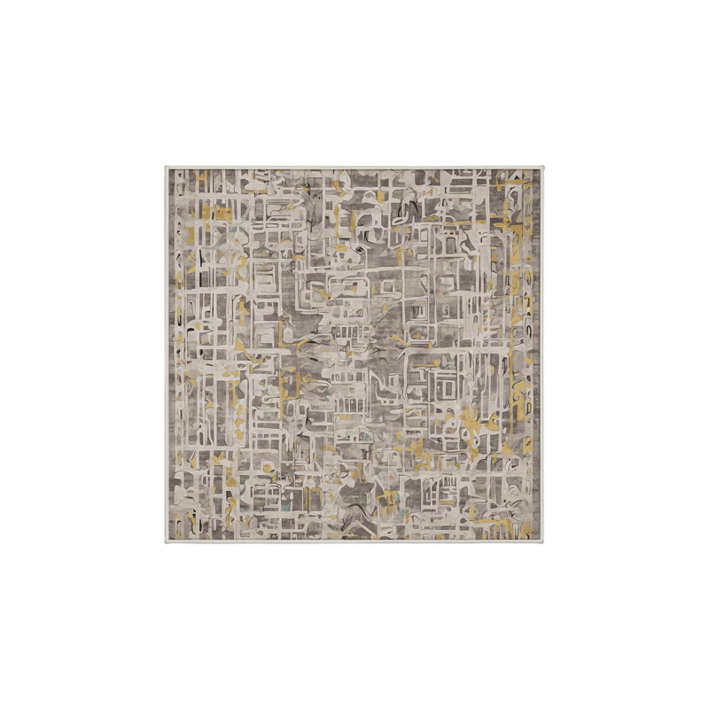 Tapis beige soyeux et moelleux, Square 3'