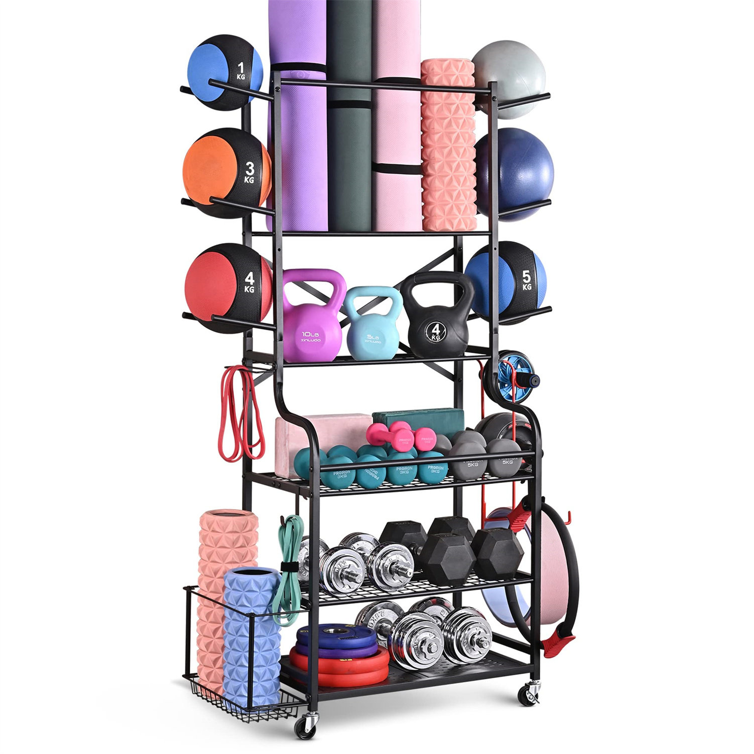 Rebrilliant Nemanja Metal Floor Multi-Use Sports Rack | Wayfair