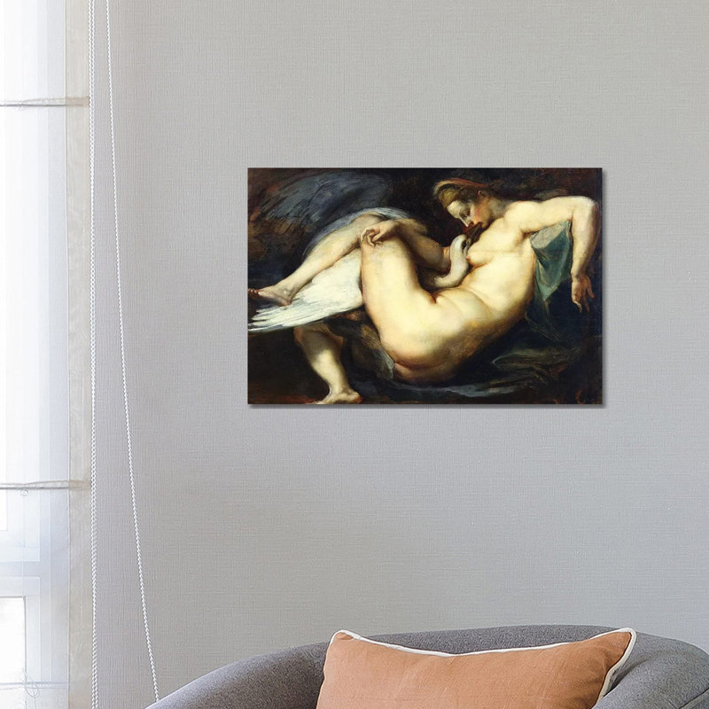 Leda And The Swan by Peter Paul Rubens - Wrapped Canvas Gallery-Wrapped Canvas Giclée, 66.04 cm H x 45.72 cm W x 3.175 cm D