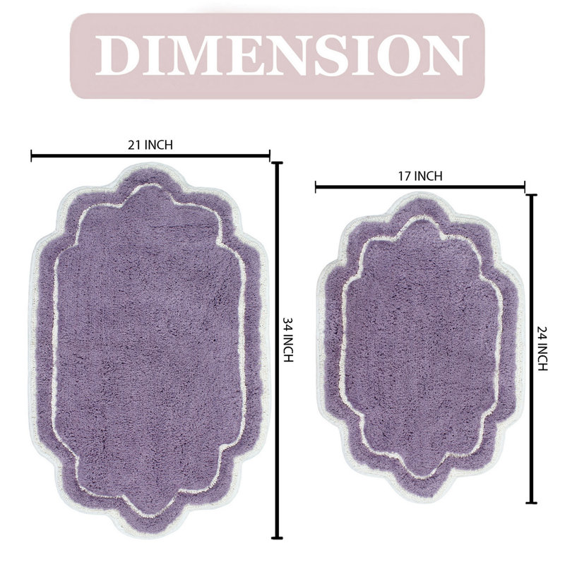 Tapis pour salle de bain Dobrinka, Mauve