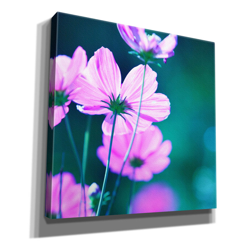 "Fleurs roses 2" par PhotoINC Studio, H 12 po x l 12 po x P 0,75 po