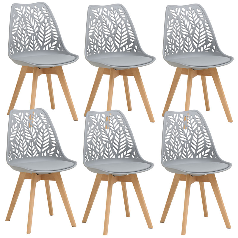 Upholstered Side Chair, Gray, 6