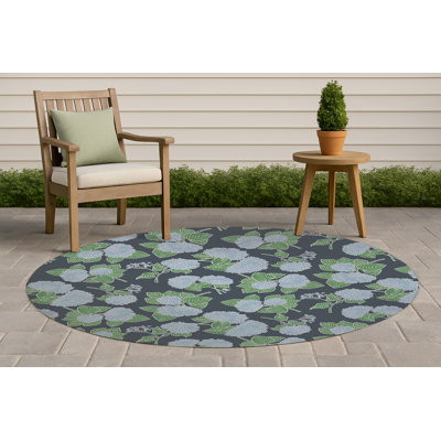 Hydrangea Non Slip Outdoor Rug