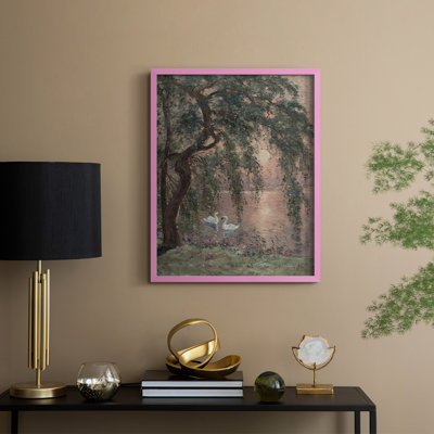 «Vintage Landscape CXIV», reproduction encadrée - bois massif