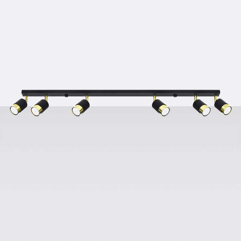 Flush Mount, Czarny/Zloty