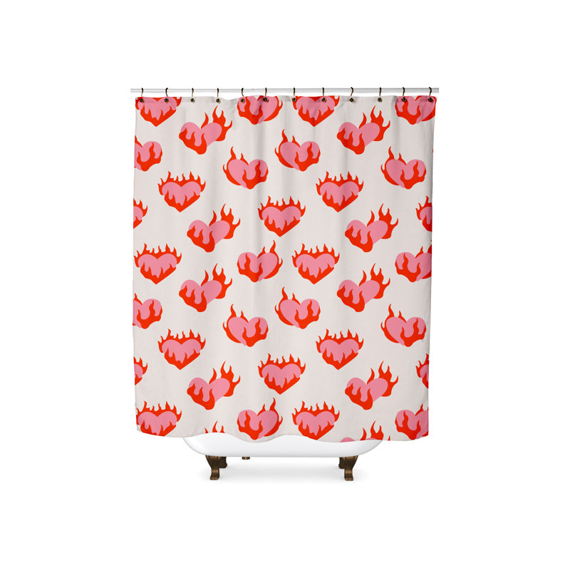 Rideau de douche Burning Heart
