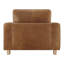 Fauteuil club en cuir véritable 43,3 po Adika avec garniture en bois