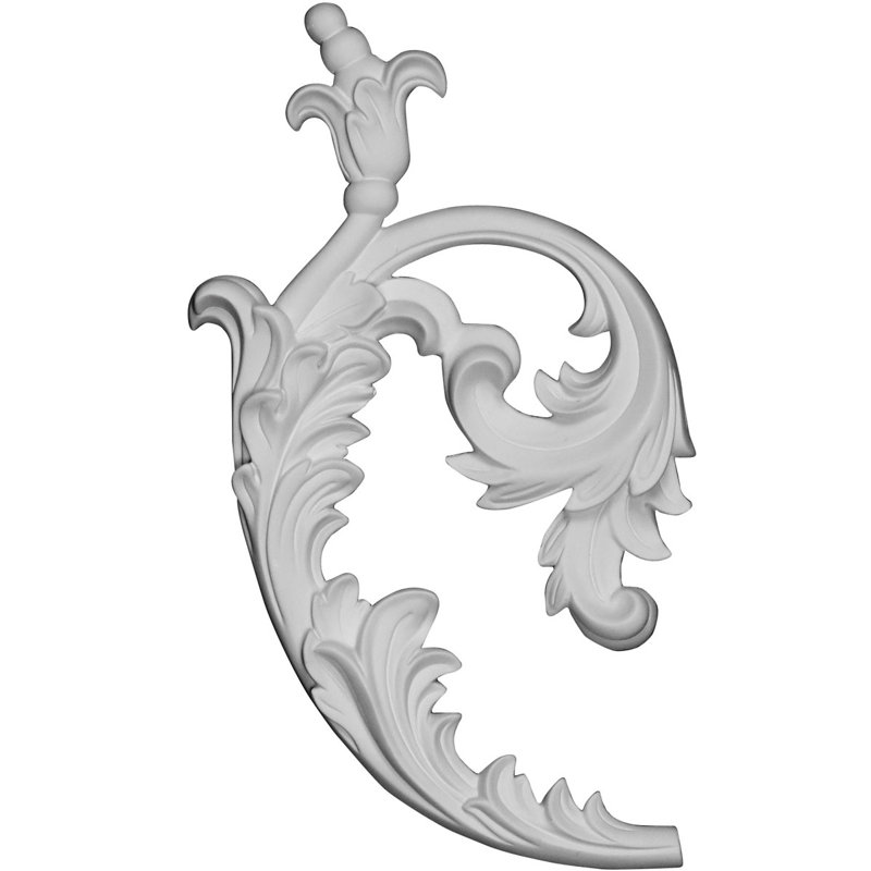 Lauren 12'' White Primed Urethane Onlay Scroll