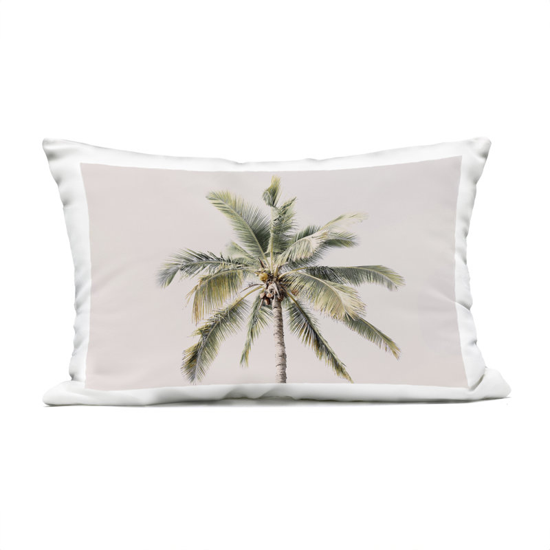 Coussin Palm, Beige Landscape & Nature 45, Rectangle H 14 po x l 20 po