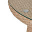 Dubose 4 Seater Rattan Round Garden Dining Set with Cream Parasol-119009400