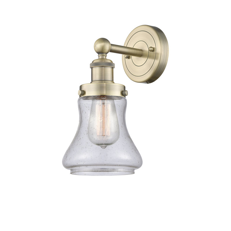 Chickasha Armed Sconce, Seedy, Antique Brass