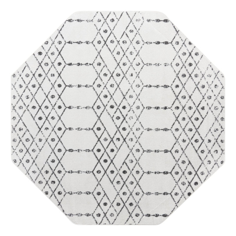 Isaiu ivoire / noir Julienne, Octogone 7 pi 10 po x 7 pi 10 po