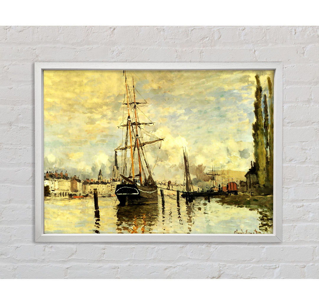 Monet Die Seine bei Rouen 1872 - Einzelner Bilderrahmen Kunstdrucke auf Leinwand