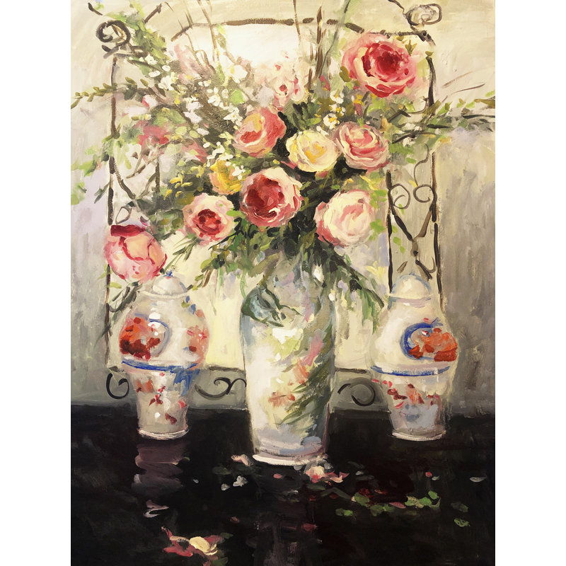 Taycie Rose Vase by Allayn Stevens - Wrapped Canvas Print, 46 cm H x 30 cm W