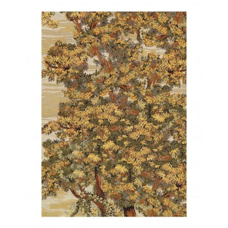 Wool Oriental Area Rug in Beige