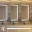 Miroir de salle de bain à DEL avec antibuée, façade à intensité variable, rétroéclairage, cadre en aluminium antirouille, verre HD-1079837204