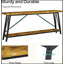 Table de canapé industrielle extra longue 70,9 pouces, console d'entrée brun rustique pour les couloirs et les salons