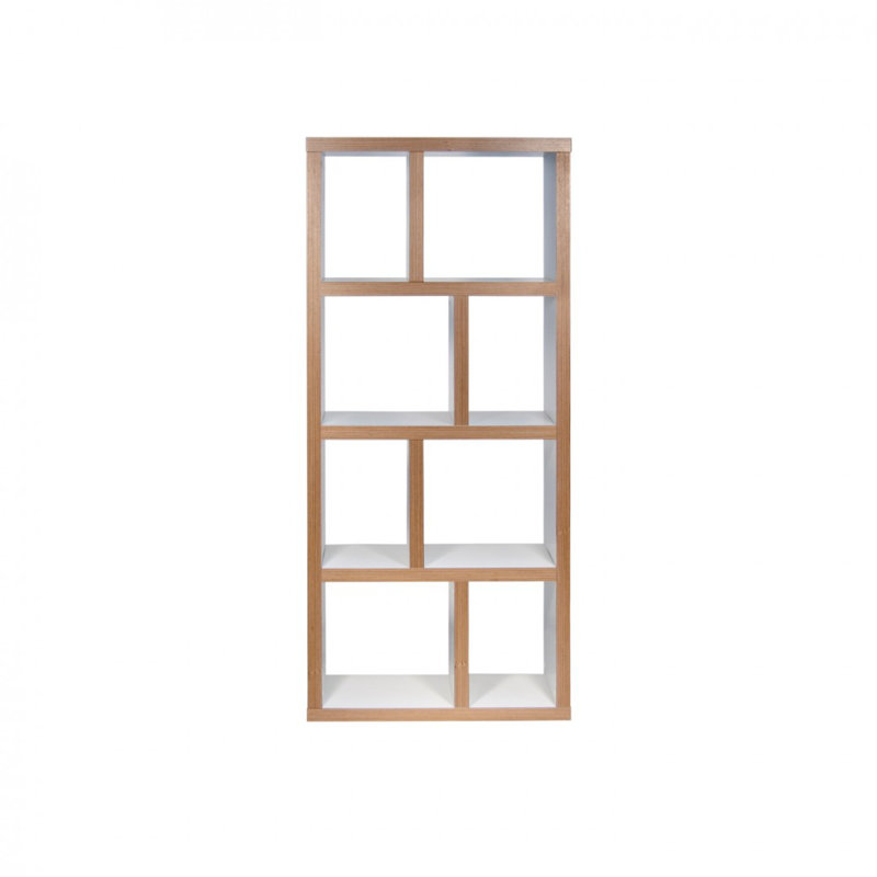 Sighfrith 159cm H x 70cm W Standard Bookcase, White / Plywood