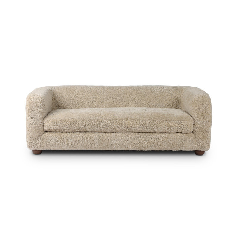 Gidget Sofa, Beige Shearling