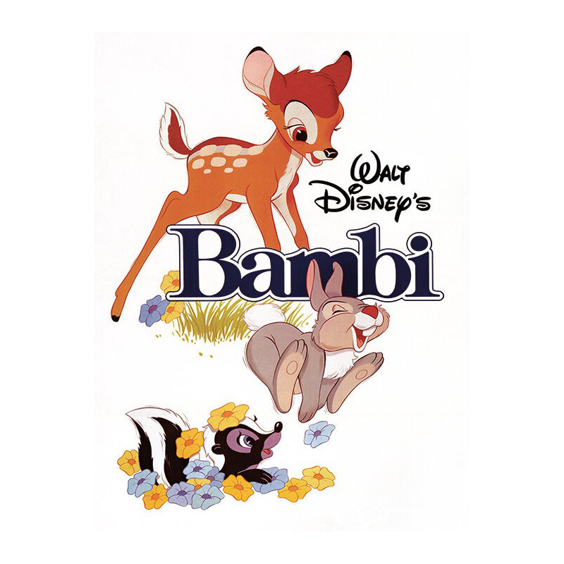 Bambi - White Vintage Advertisement on Canvas