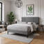  Structure de grand lit plateforme avec tête de lit tapissier réglable - lattes en bois robustes et pied de support central (capacité de 600 lb), cuir synthétique imperméable, assemblage facile (30 minutes) pour la chambre à coucher-1009934704-1009934701