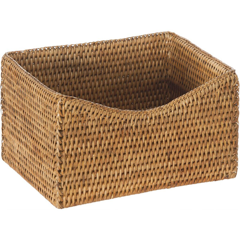 Panier en rotin Everard, Brun miel