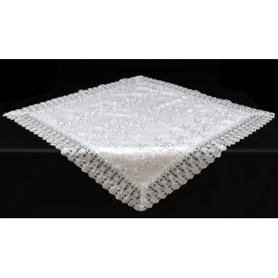 Nappe Emb (33 po²) - Blanc / argent métallique