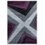 Tapis abstrait prune / noir / gris Zonia-1011828213
