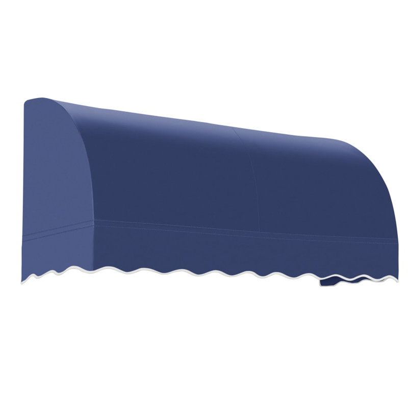Awntech Savannah Acrylic Fabric Fixed Awning, Navy, 44" H x 88.5" W x 36" D
