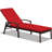 Bridgitt Outdoor Wicker Chaise Lounge , Cushion Included-870931211-838198409
