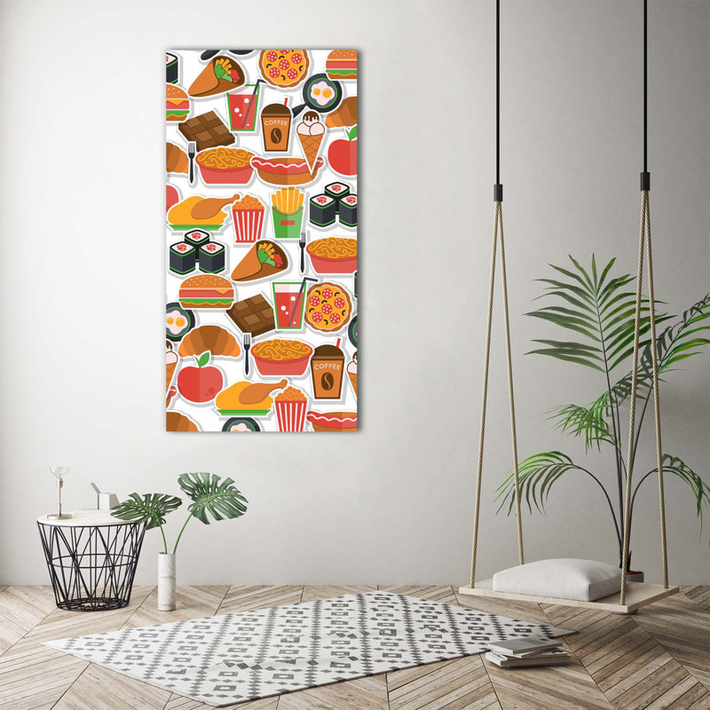 Eating Fast Food - Wrapped Canvas Print