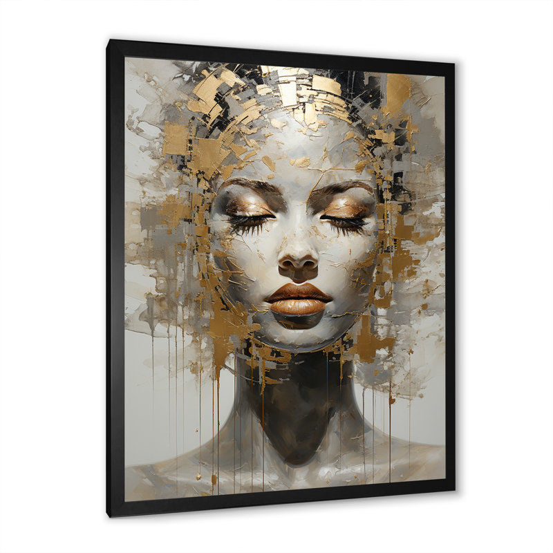 Art méditation femme méditation II, H 32 po x l 24 po, Cadre photo unique, Noir