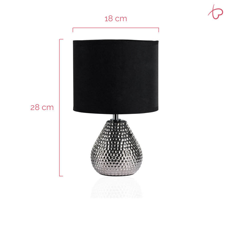 Casden 28cm Silver Standard Table Lamp