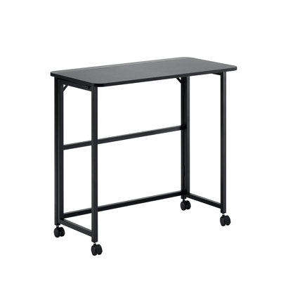 Small Space Foldable Office Desk - 31.5 Inches Black, Structure, Portable For Multi Purpose, Simple To Store Away Room, Storage