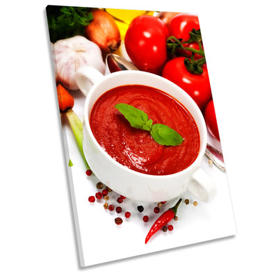 Red Tomato Soup Kitchen Picture 1 Piece Wrapped Canvas Wall Art