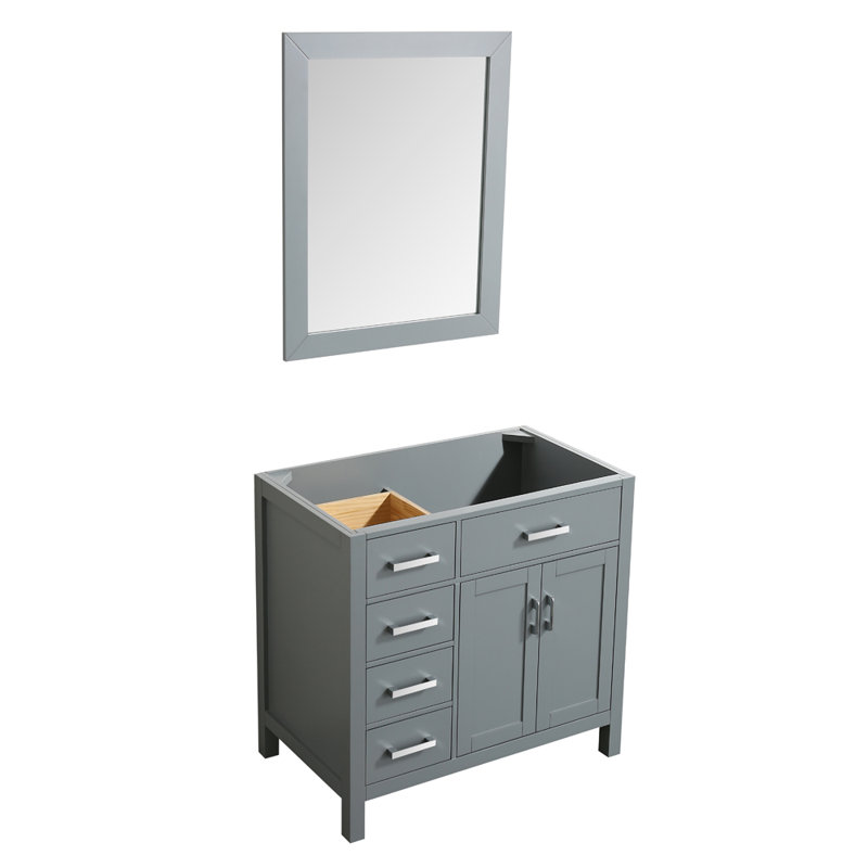 Petrel 36'' Single Bathroom Vanity Base Only, Gray