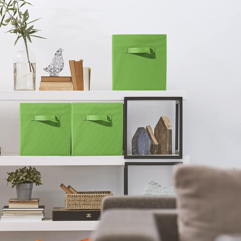 Panier de rangement pliable et pliable, vert