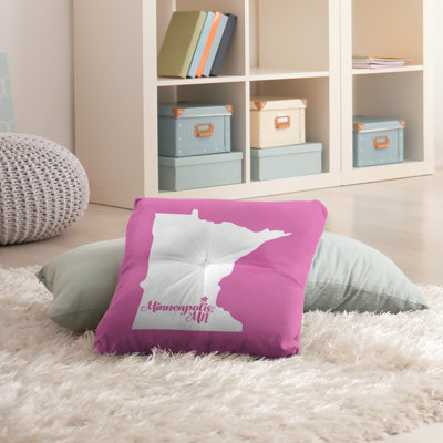 US Cities and States Floor Pillow