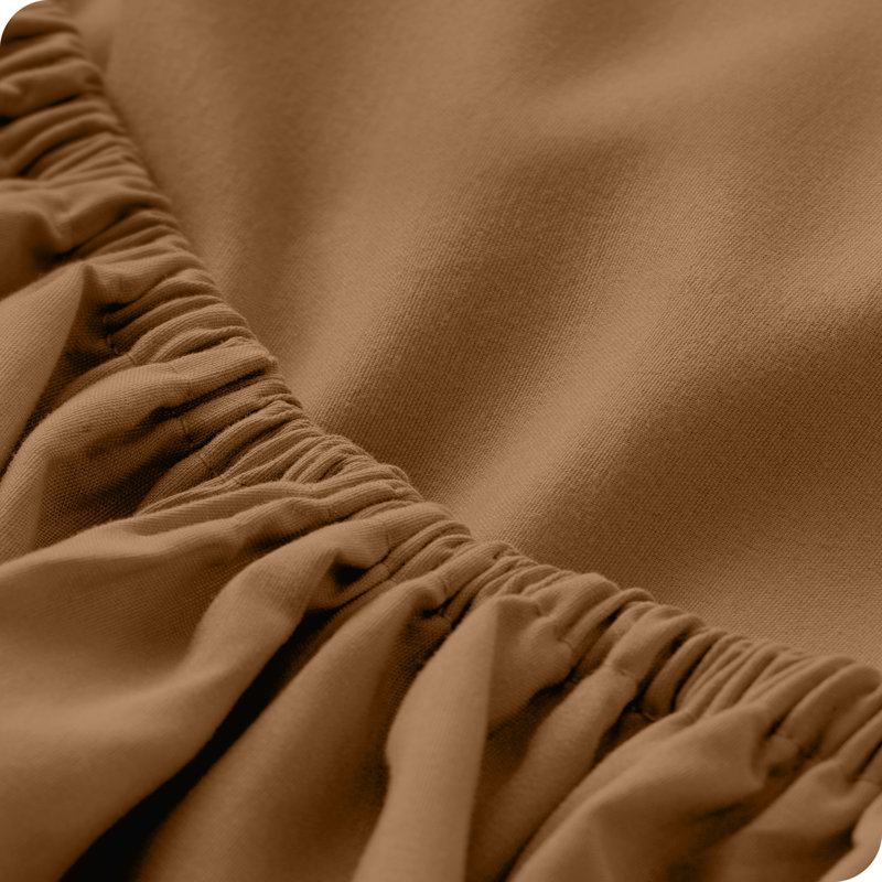 Microfiber Fitted Sheet, Queen Fitted Sheet, Caramel