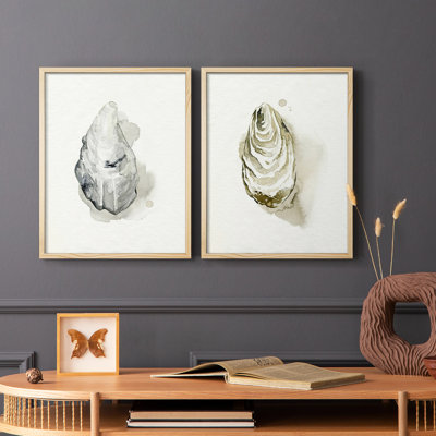 «Oysters on the Bay III», reproduction encadrée de qualité supérieure - prête à être accrochée - aucun clou requis - aucun clou requis