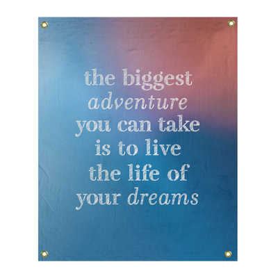 Tapisserie en polyester, le plus grand témoignage de citation adventure