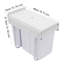 Poubelle coulissante double 10L + 20L pour armoire, poubelle d'armoire de cuisine avec rail ordinaire-121543585