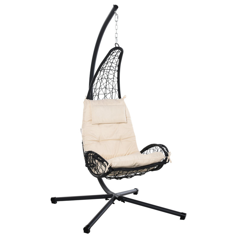 Chaise de patio d'extérieur en rotin et osier Dakota Fields