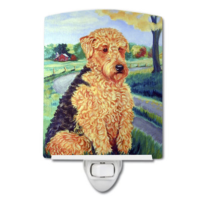 Airedale Terrier Ceramic Night Light