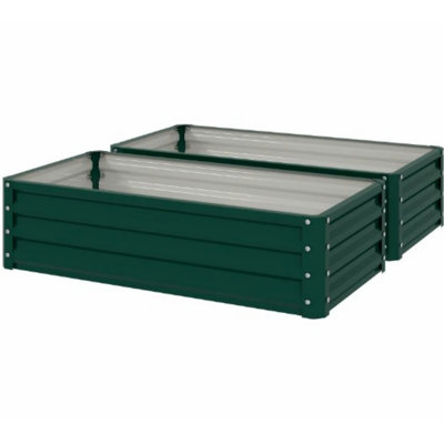 Metal Planter Box, Raised Garden Bed For Growing Vegetables, Flowers