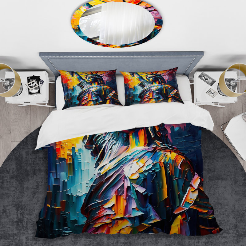 Ensemble de housse de couette en microfibre / polyester New York Views At Sunset III Bedding
