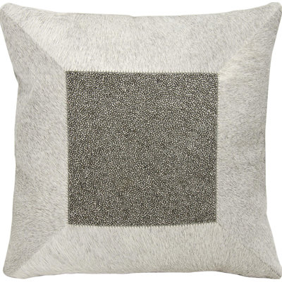  Natural Hide Jeweled Cube Throw Pillow