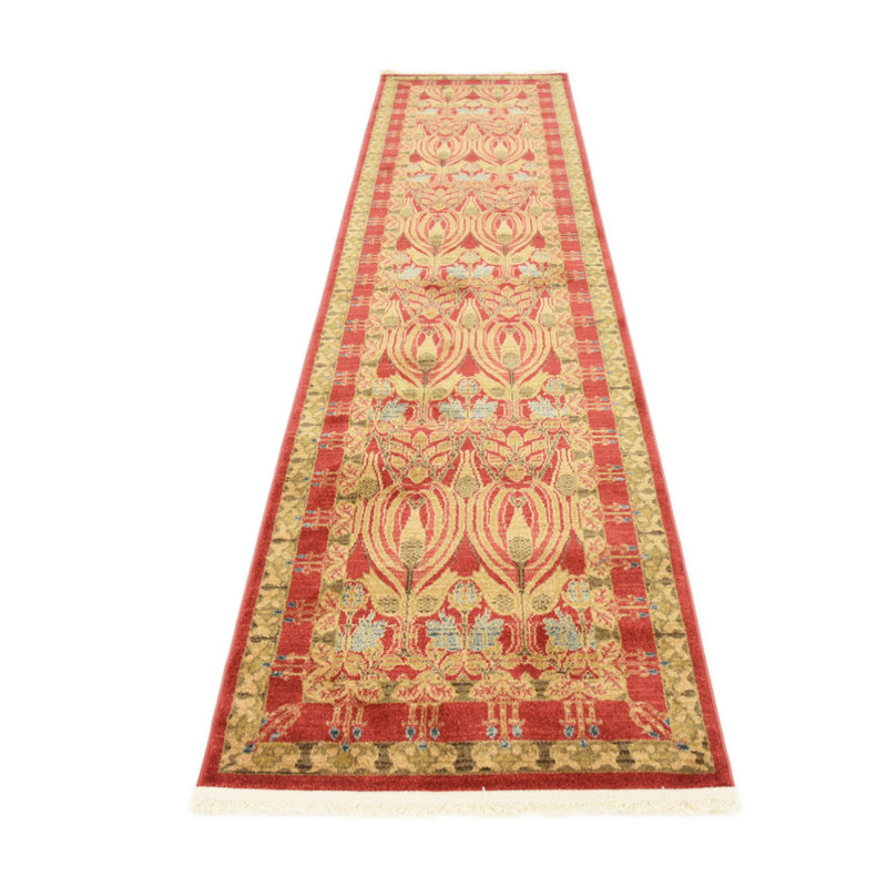 Tapis rouge Moore, Tapis de couloir 2 pi 7 po x 10 pi